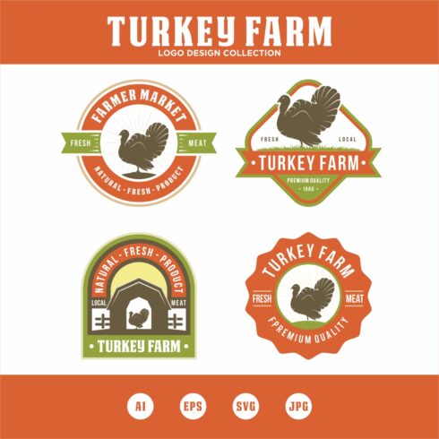 Turkey Farm logo design collection - only 10$ cover image.