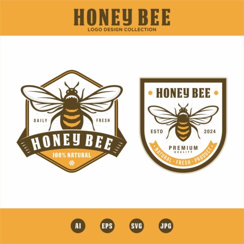 Honey Bee logo design collection - only 10$ cover image.