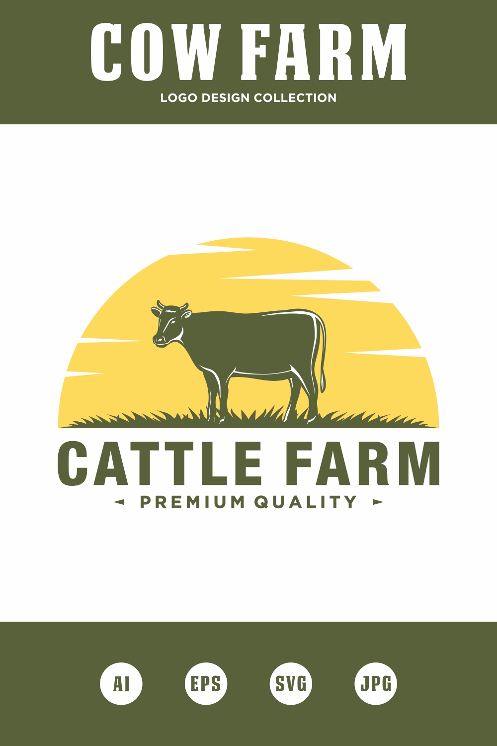 Cattle Farm logo design - only 5$ pinterest preview image.