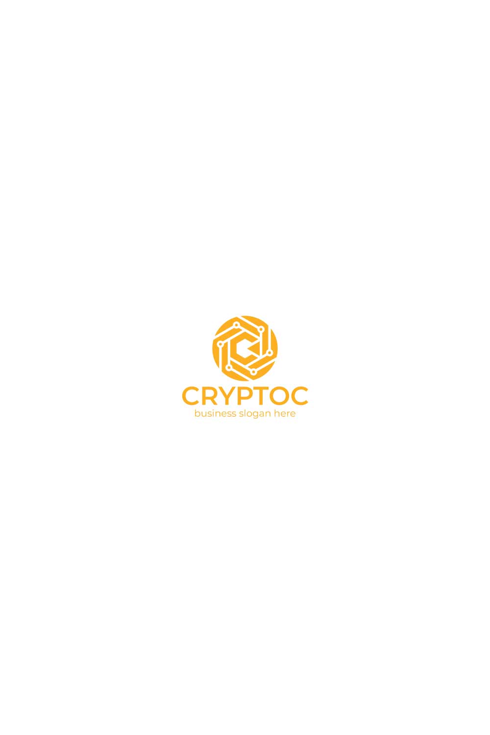 Letter C crypto coin logo design pinterest preview image.