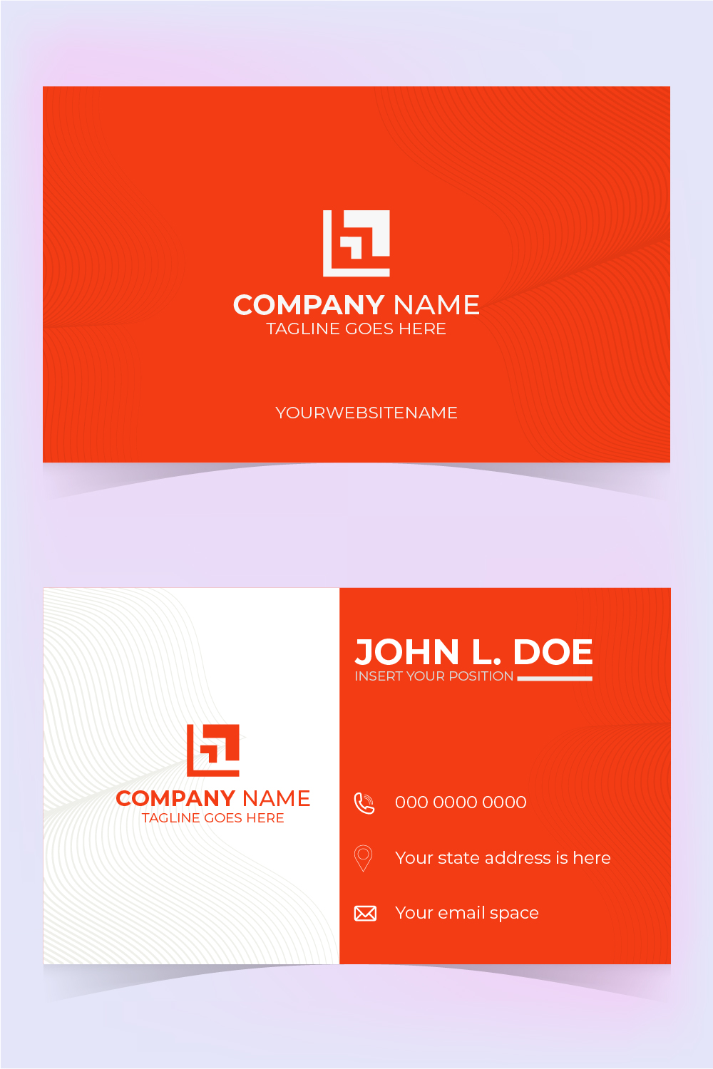 HR business card pinterest preview image.