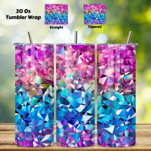 Cosmic Rainbow Glint Ombre Tumbler wrap, Seamless Wrap PNG, Glitter Ombre Tumbler Wrap, Tumbler Sublimation Design, Gradient Tumbler Png, Sparkling Glitter Tumbler cover image.
