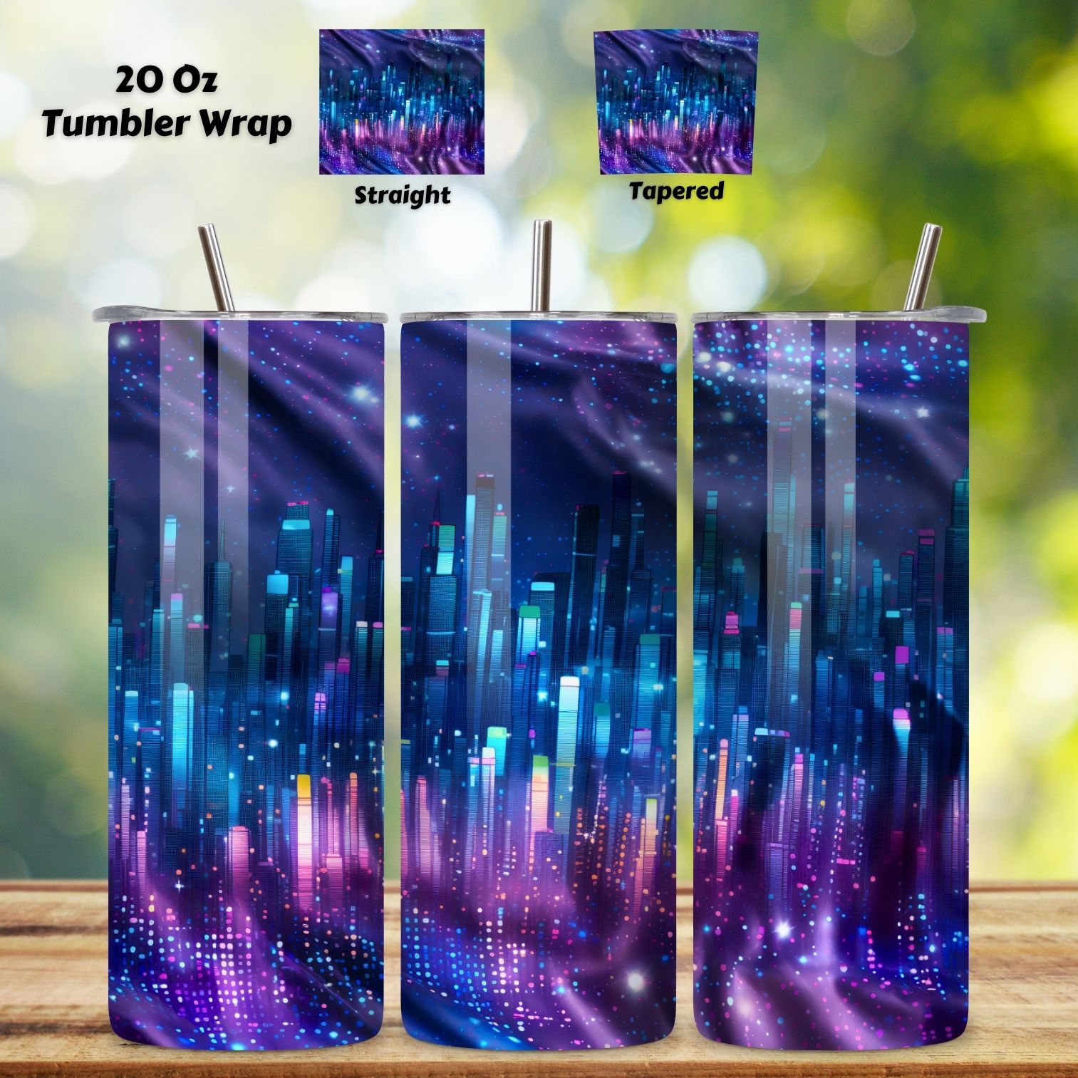 Metropolis Radiance Ombre Tumbler wrap, Seamless Wrap PNG, Glitter Ombre Tumbler Wrap, Tumbler Sublimation Design, Gradient Tumbler Png, Sparkling Glitter Tumbler cover image.