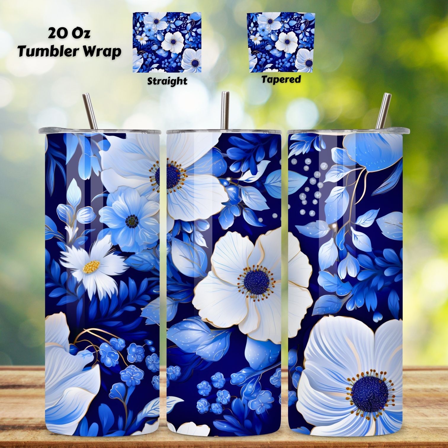 Floral Mirage 3D Tumbler Wrap, Seamless Night PNG, digital download, floral tumbler png, for tumblers, glitter tumbler, rainbow tumbler, spring floral, sublimation design cover image.
