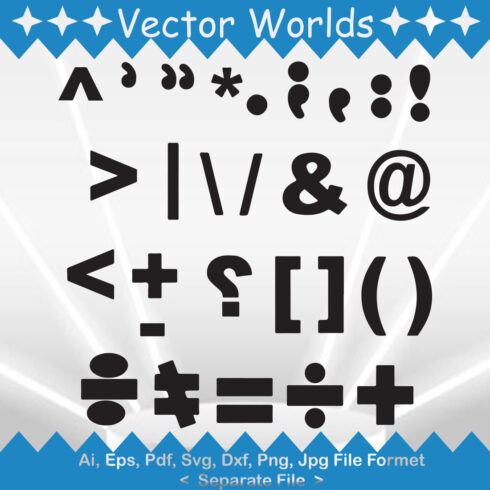 Symbols In English SVG Vector Design cover image.