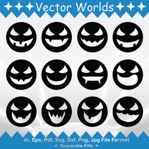 Horror Smile SVG Vector Design cover image.