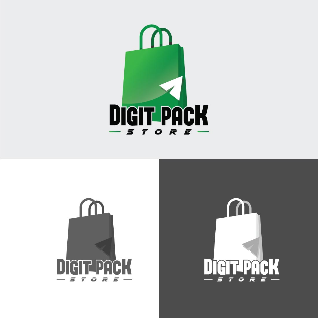 Free vector e-commerce store logo design preview image.