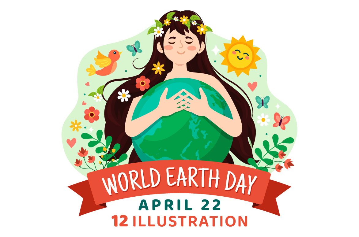 Kids Earth Day Drawing in EPS, Illustrator, JPG, Photoshop, PNG