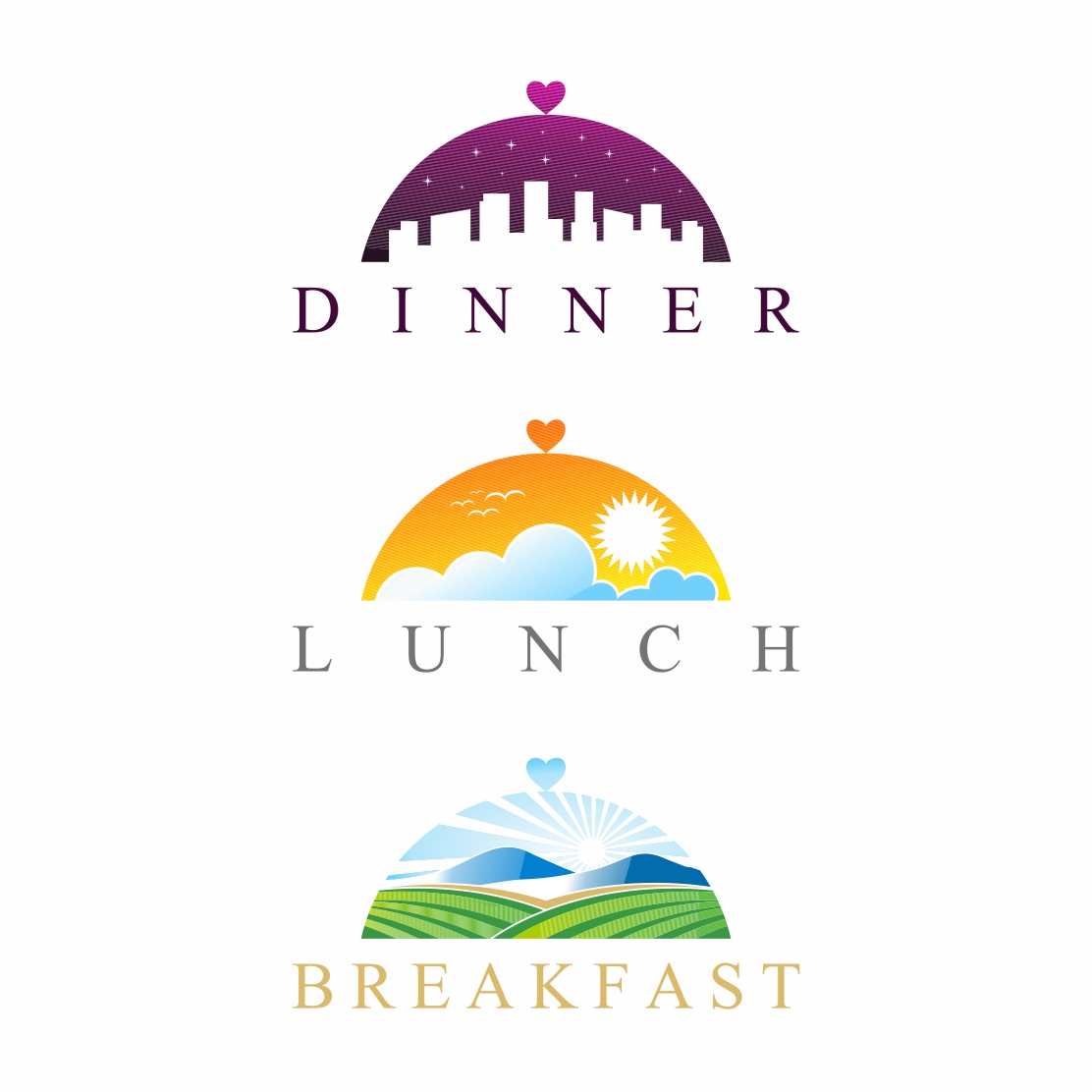 Restaurant dish logo design vector illustration - only 8$ preview image.