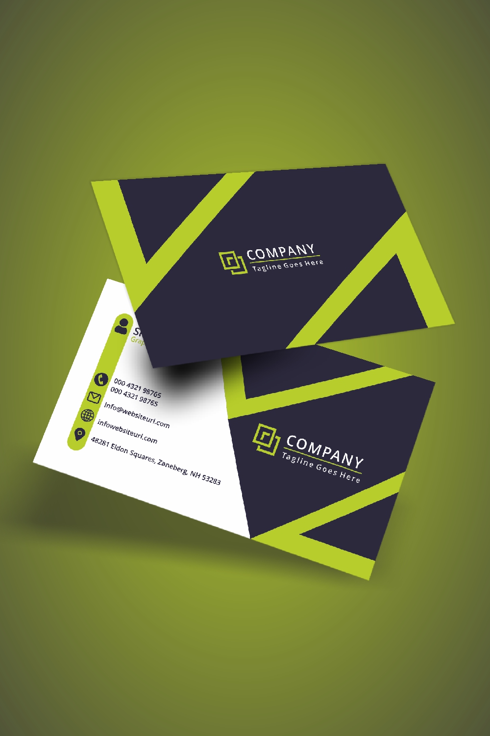 Business Card Design pinterest preview image.