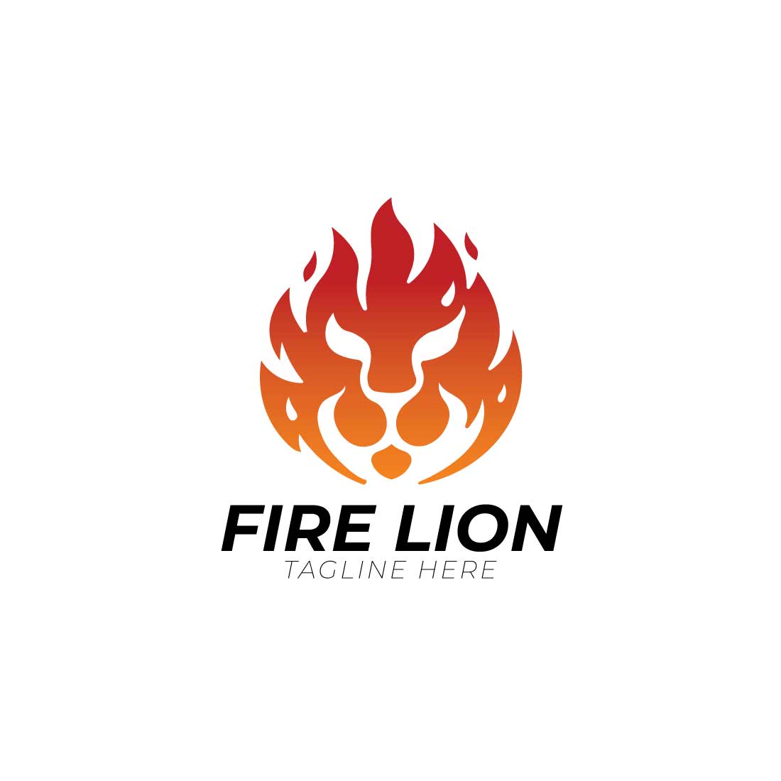 Professional Fire Lion design cover image.