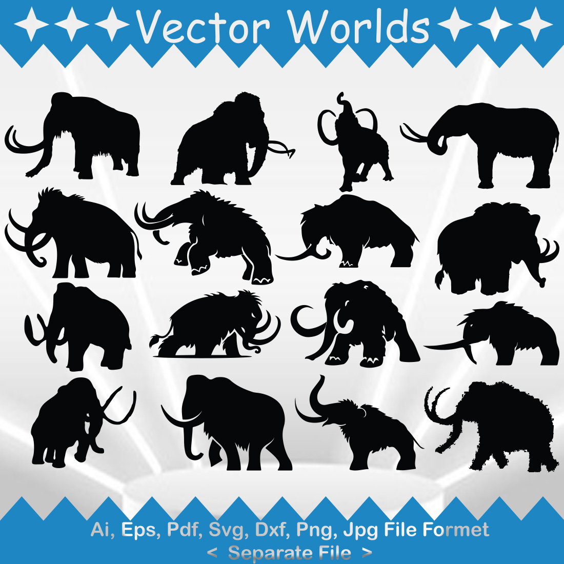 Mammoth SVG Vector Design preview image.