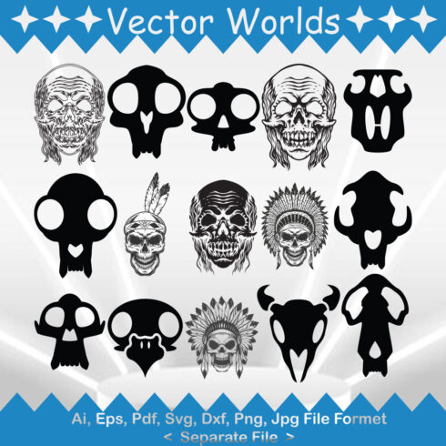 Skull SVG Vector Design cover image.