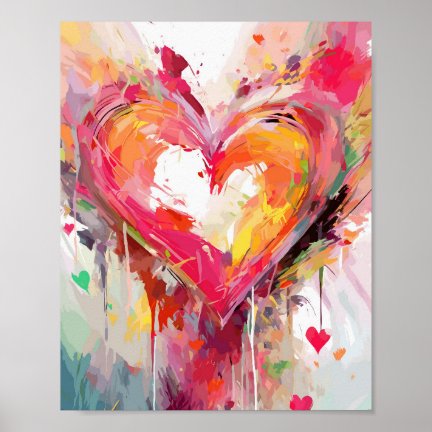 floral elegance love blooms in abstract art poster r3975a8a9e7f54c208f3e9c6560ad6f5d wva 8byvr 432 165