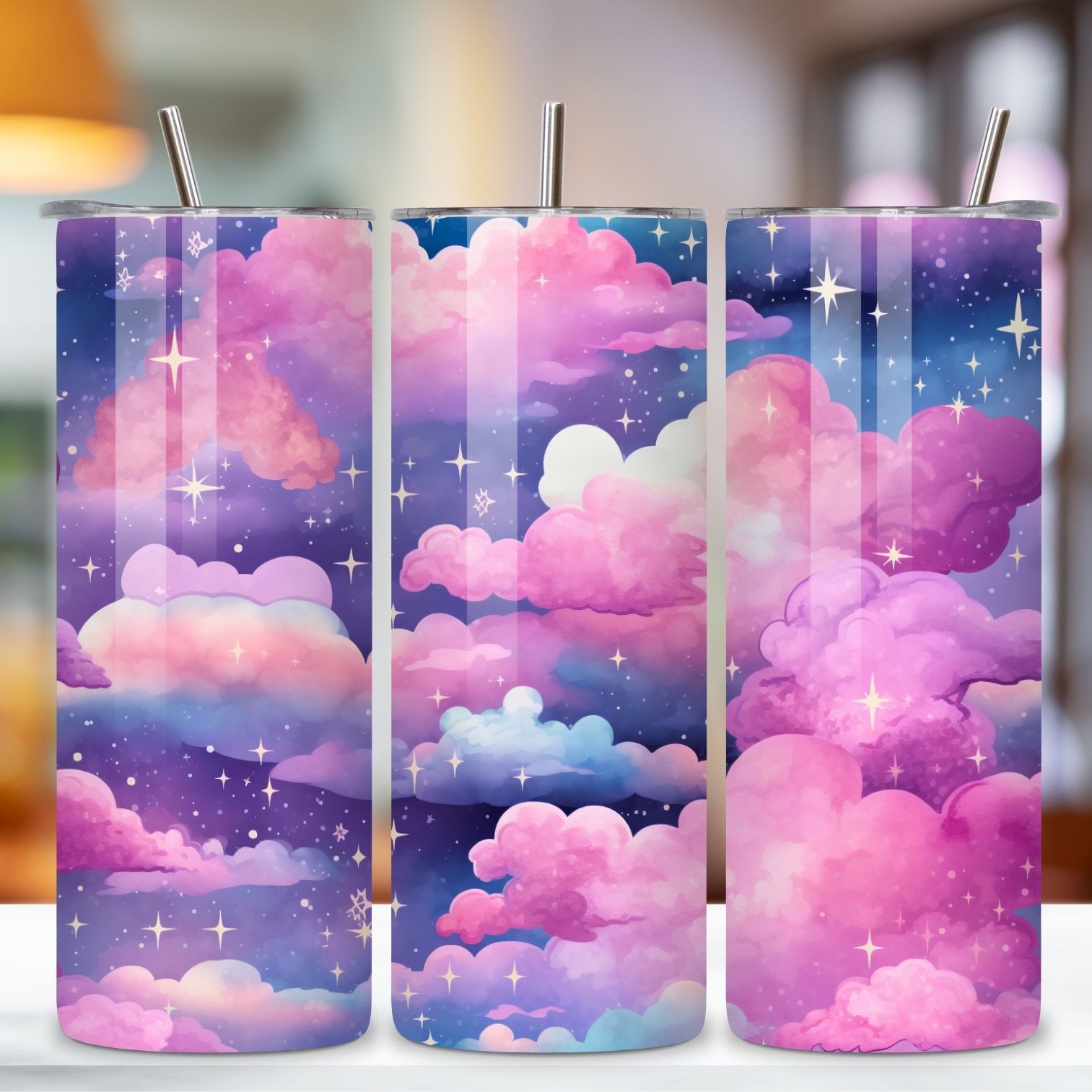 Skinny Tumbler Sublimation Design - Glitter Crayon Tumblers