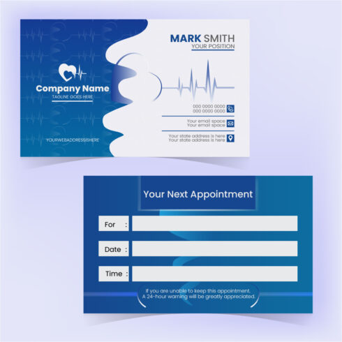 doctor appointment business card Template cover image.