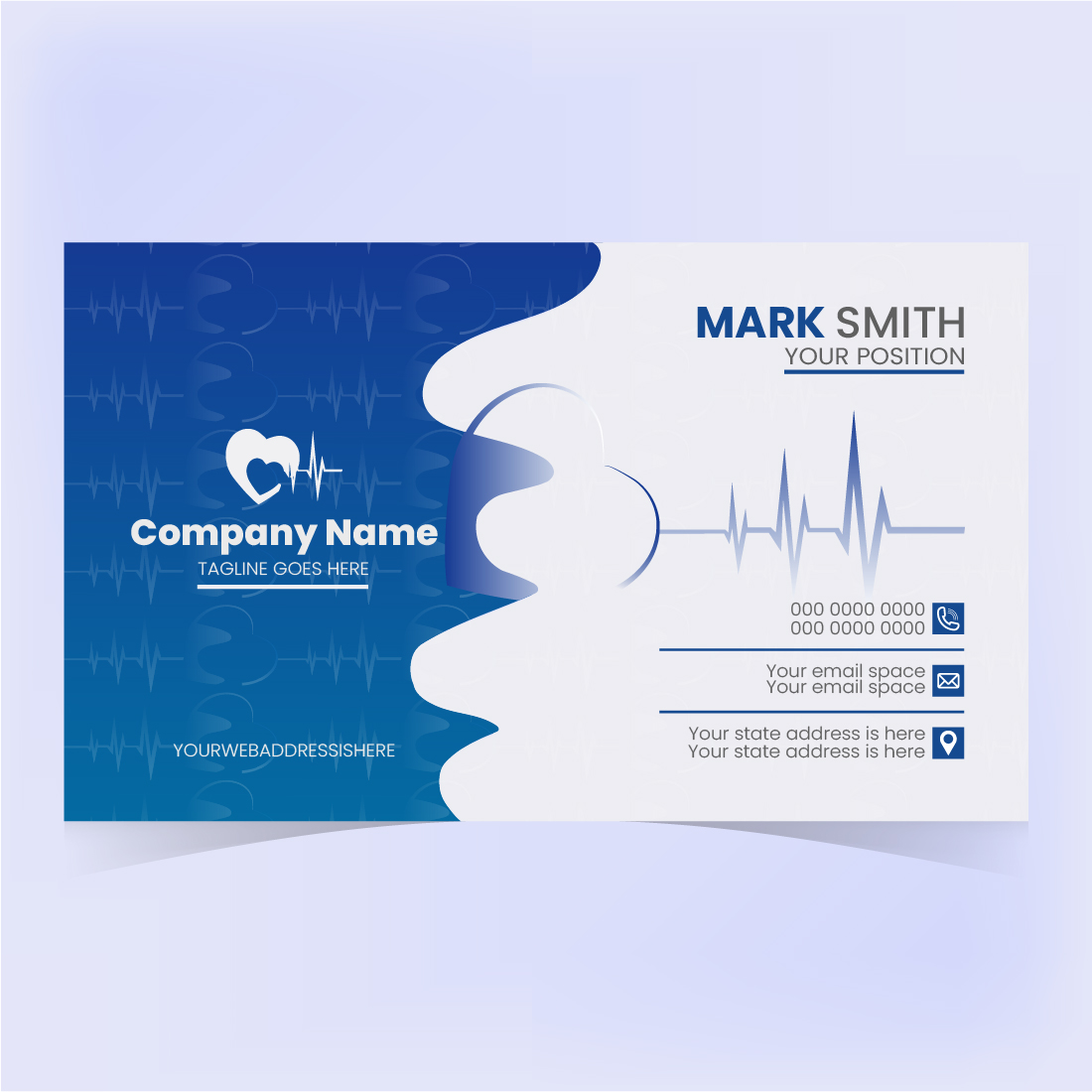 doctor appointment business card Template preview image.