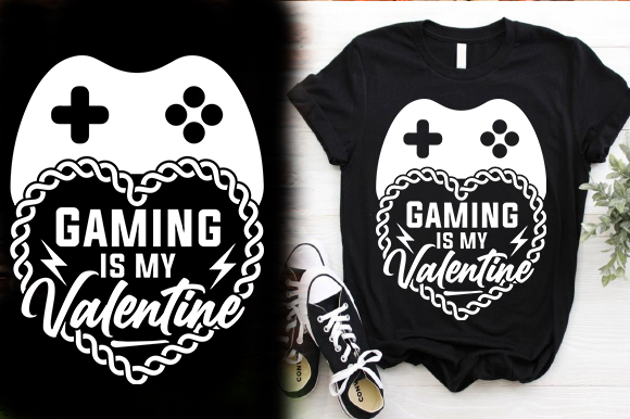 gaming is my valentine tshirt design 369