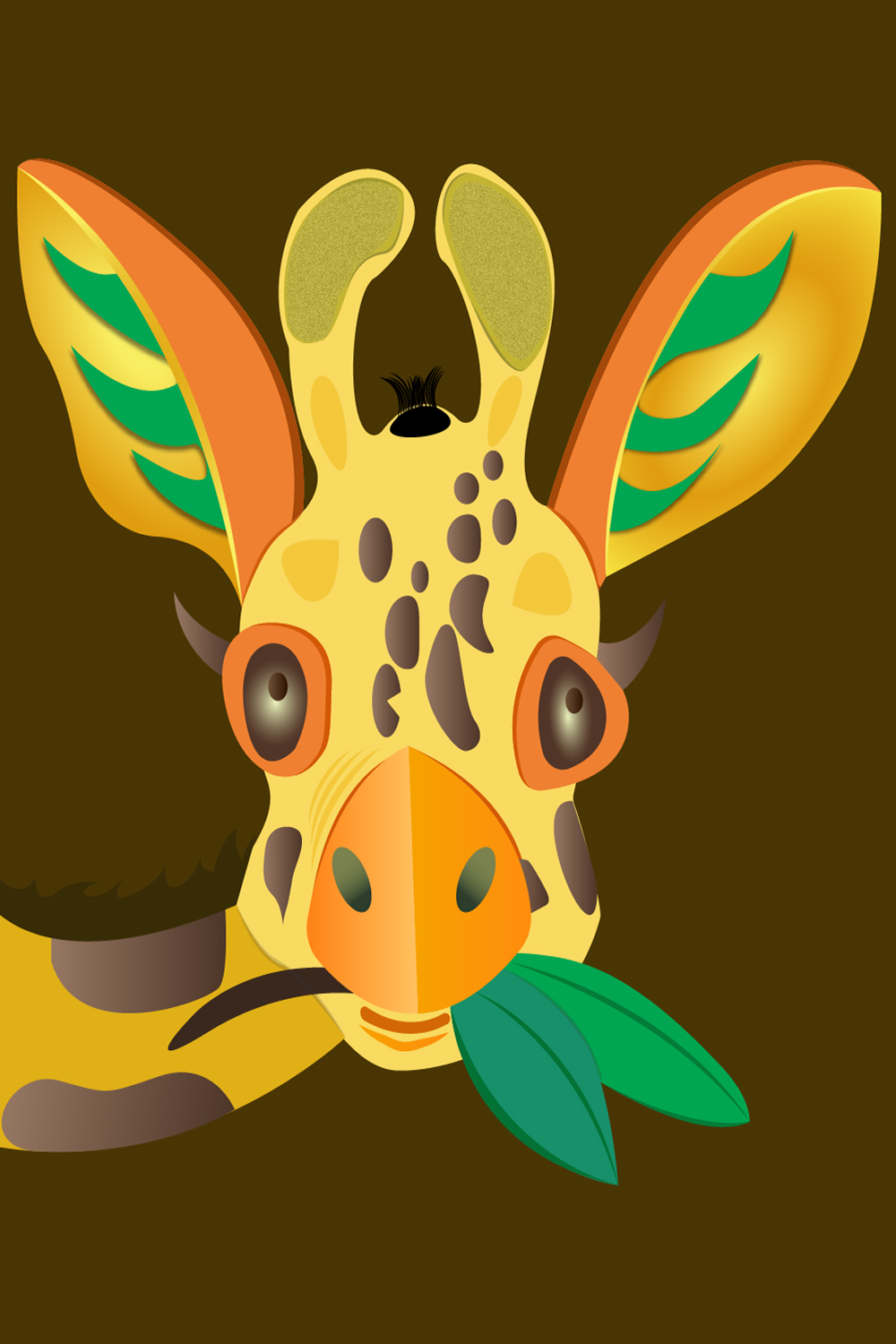 very creative giraffe head pinterest preview image.