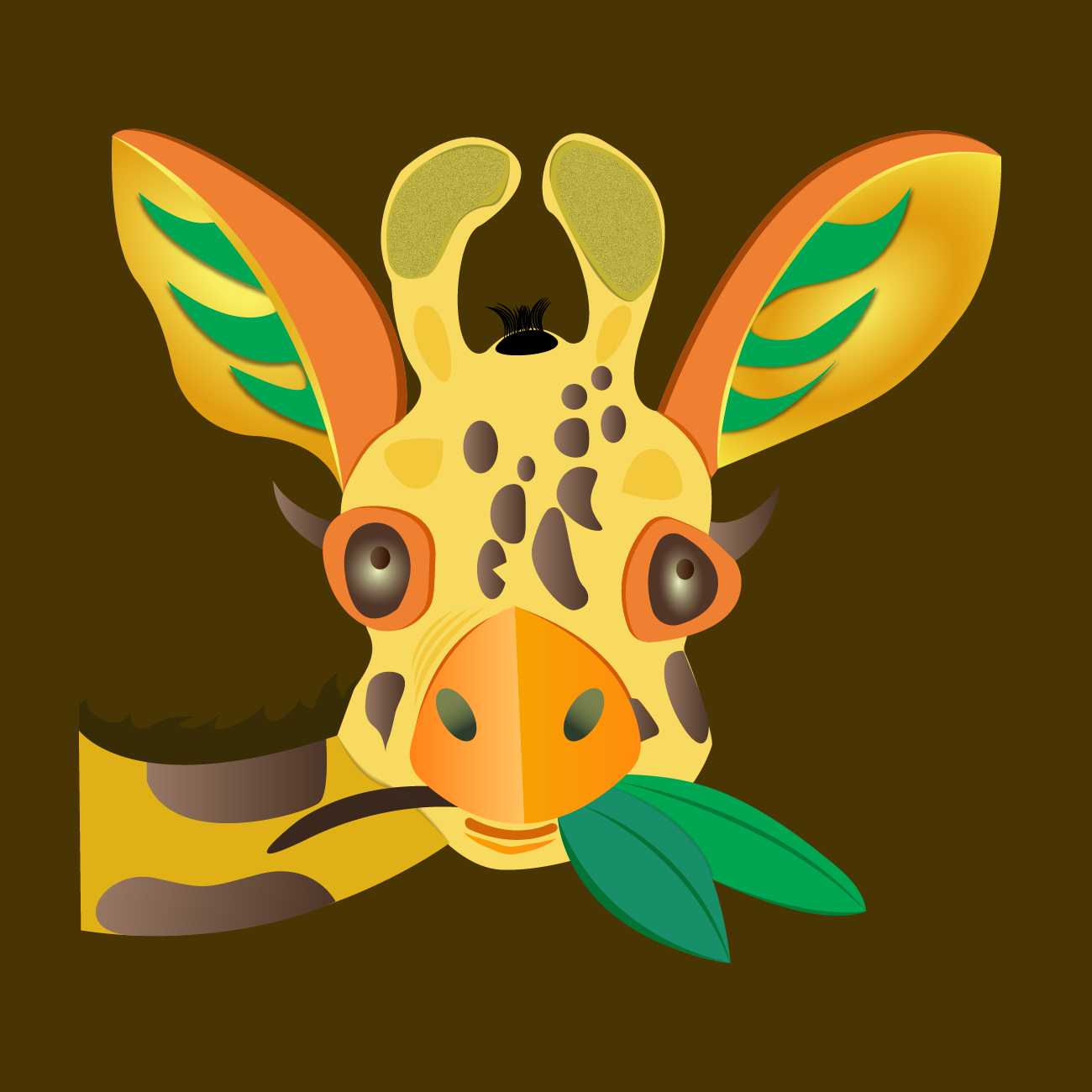very creative giraffe head preview image.