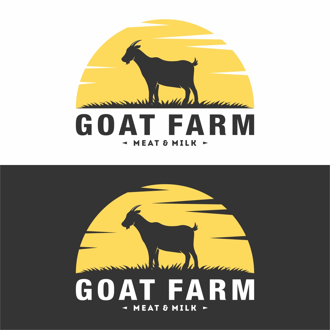 Goat Farm logo design collection - only 8$ preview image.