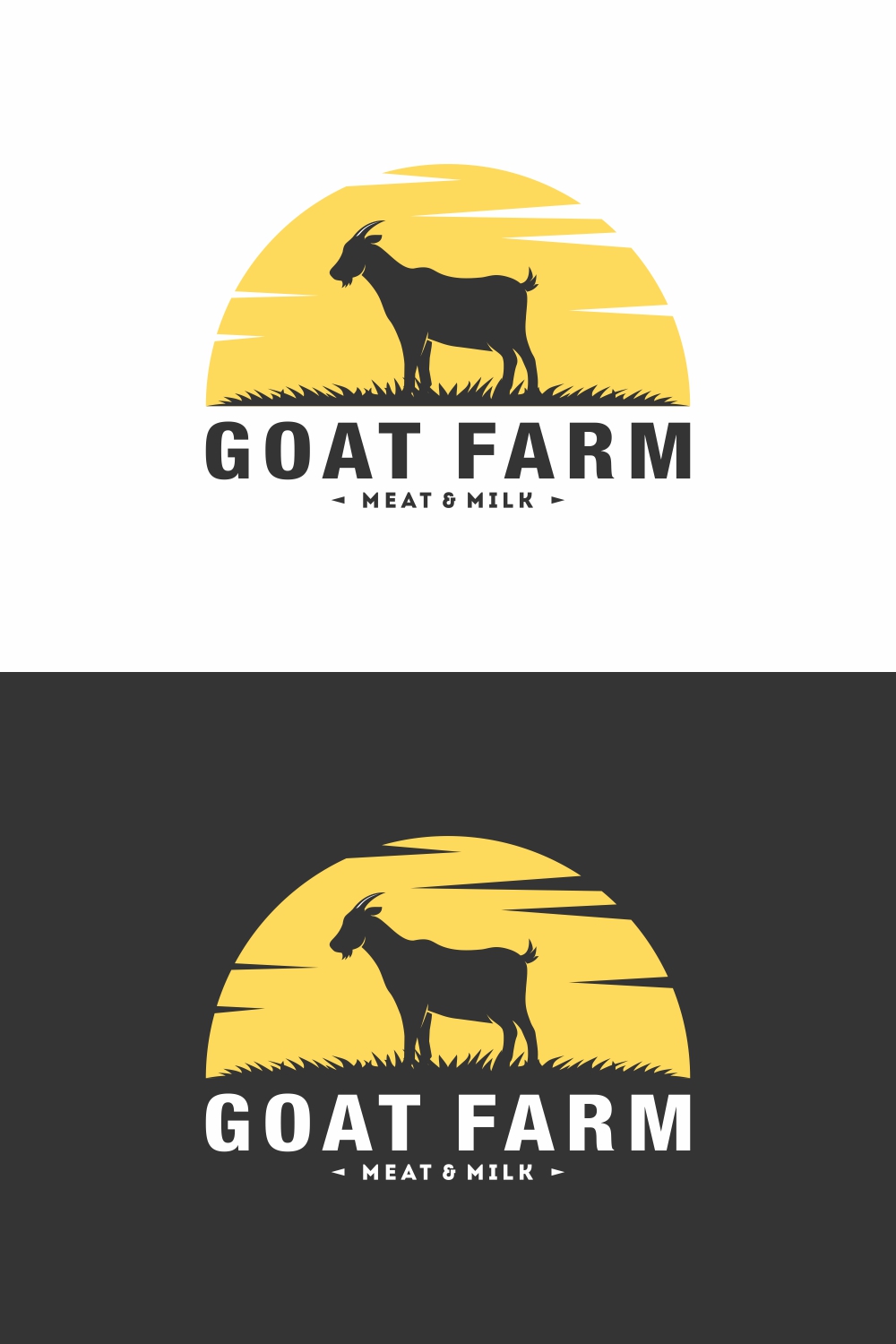 Goat Farm logo design collection - only 8$ pinterest preview image.