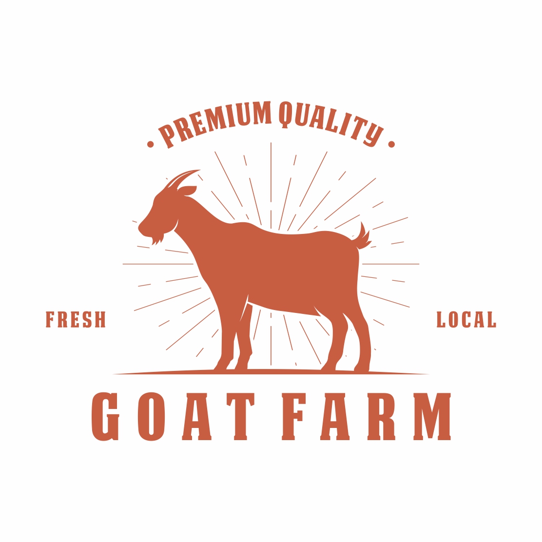 Goat Farm logo design - only 5$ preview image.