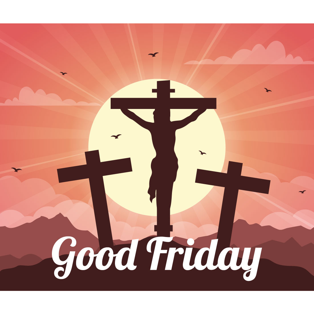 12 Good Friday Illustration preview image.