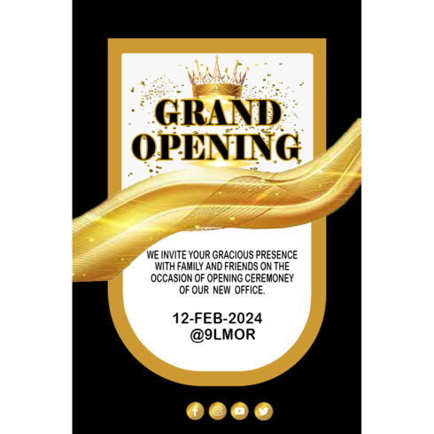 Professional Grand Opening Poster Design cover image.