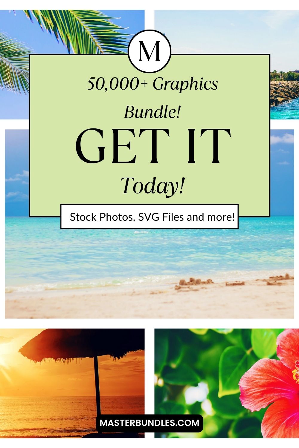 50,000 Graphics! Stock Photos, SVG, Digital Patterns, Clipart, Icons and Templates! pinterest preview image.