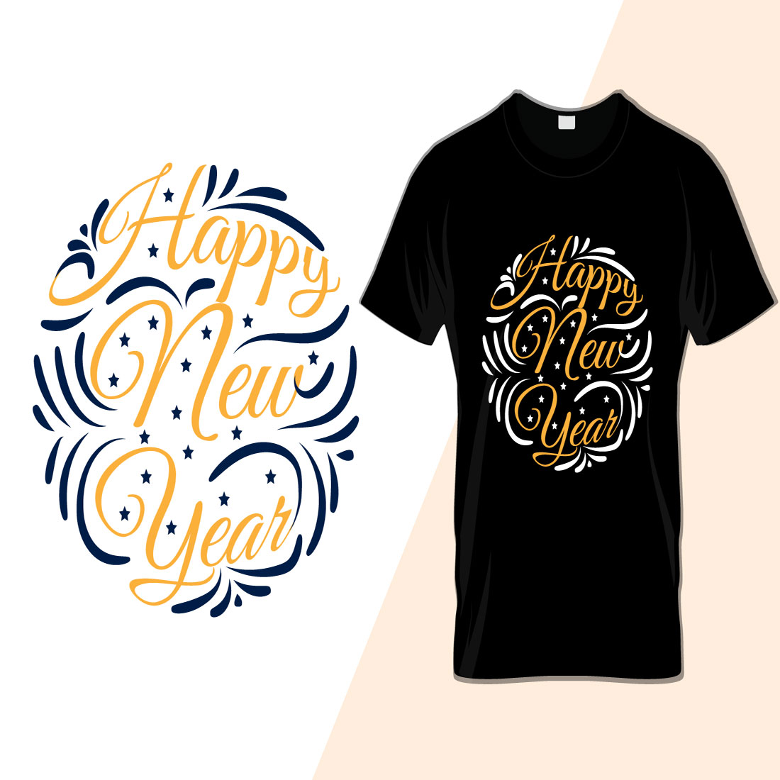 happy new year 2023 typography t shirt design 308