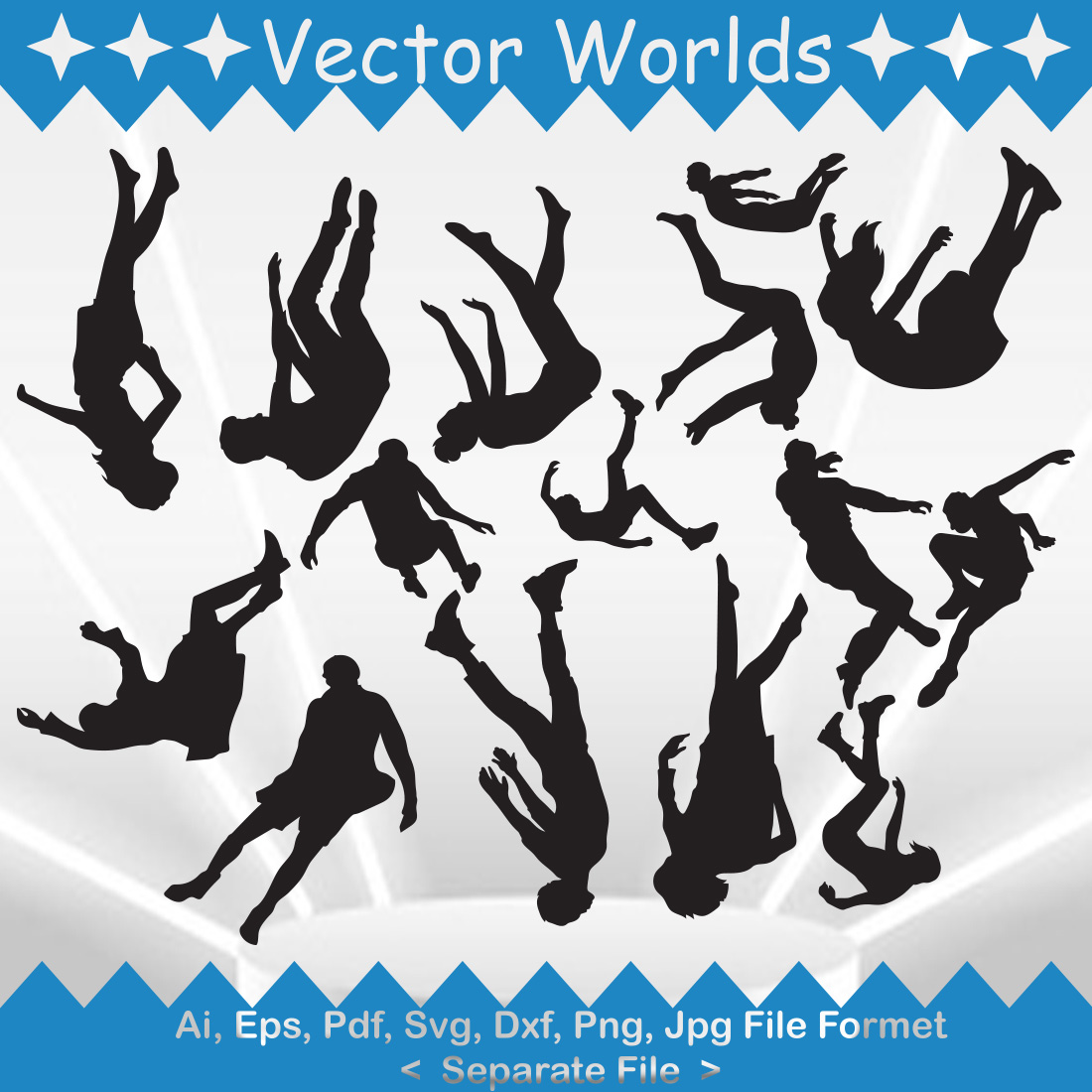 Water Jump SVG Vector Design preview image.