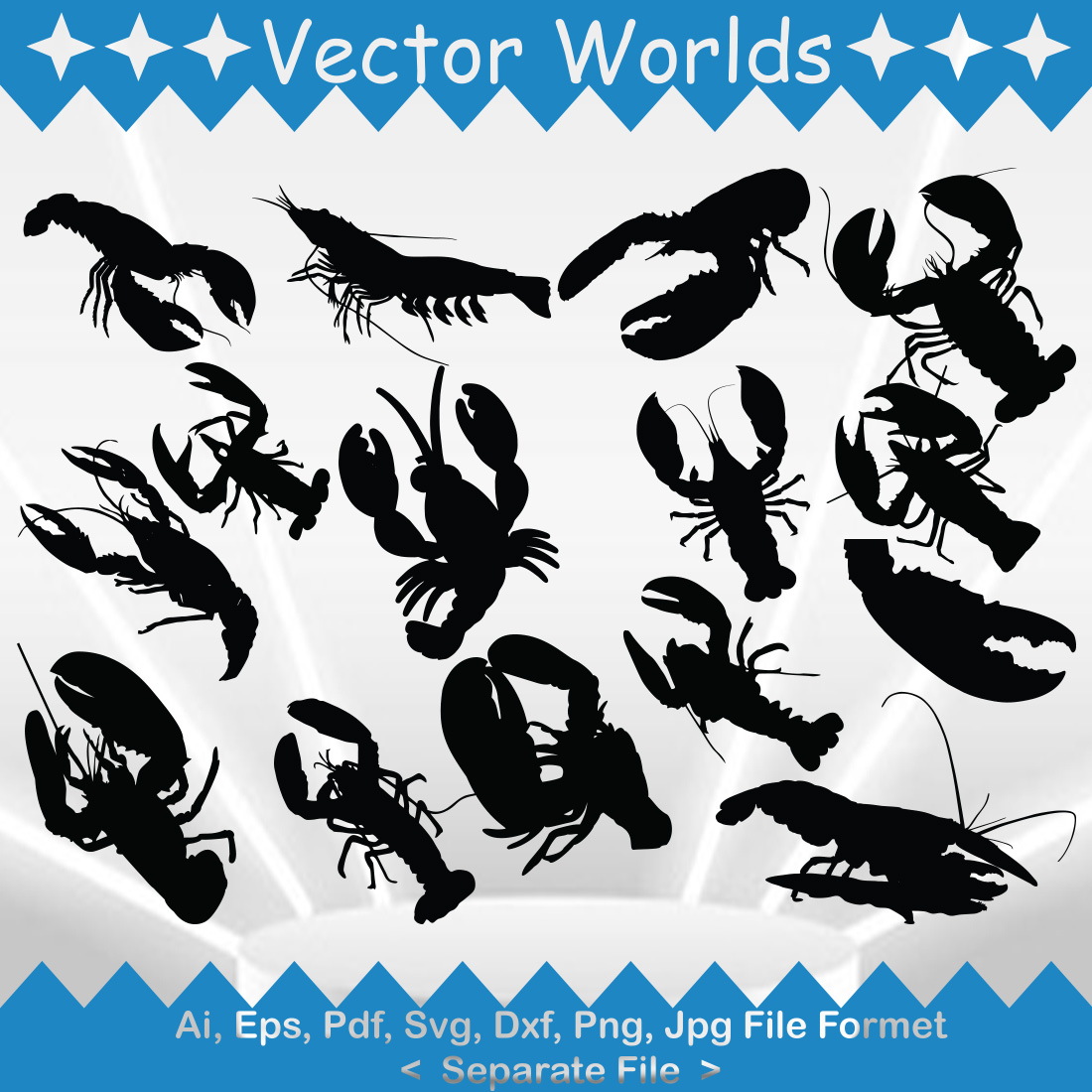 Lobster SVG Vector Design preview image.