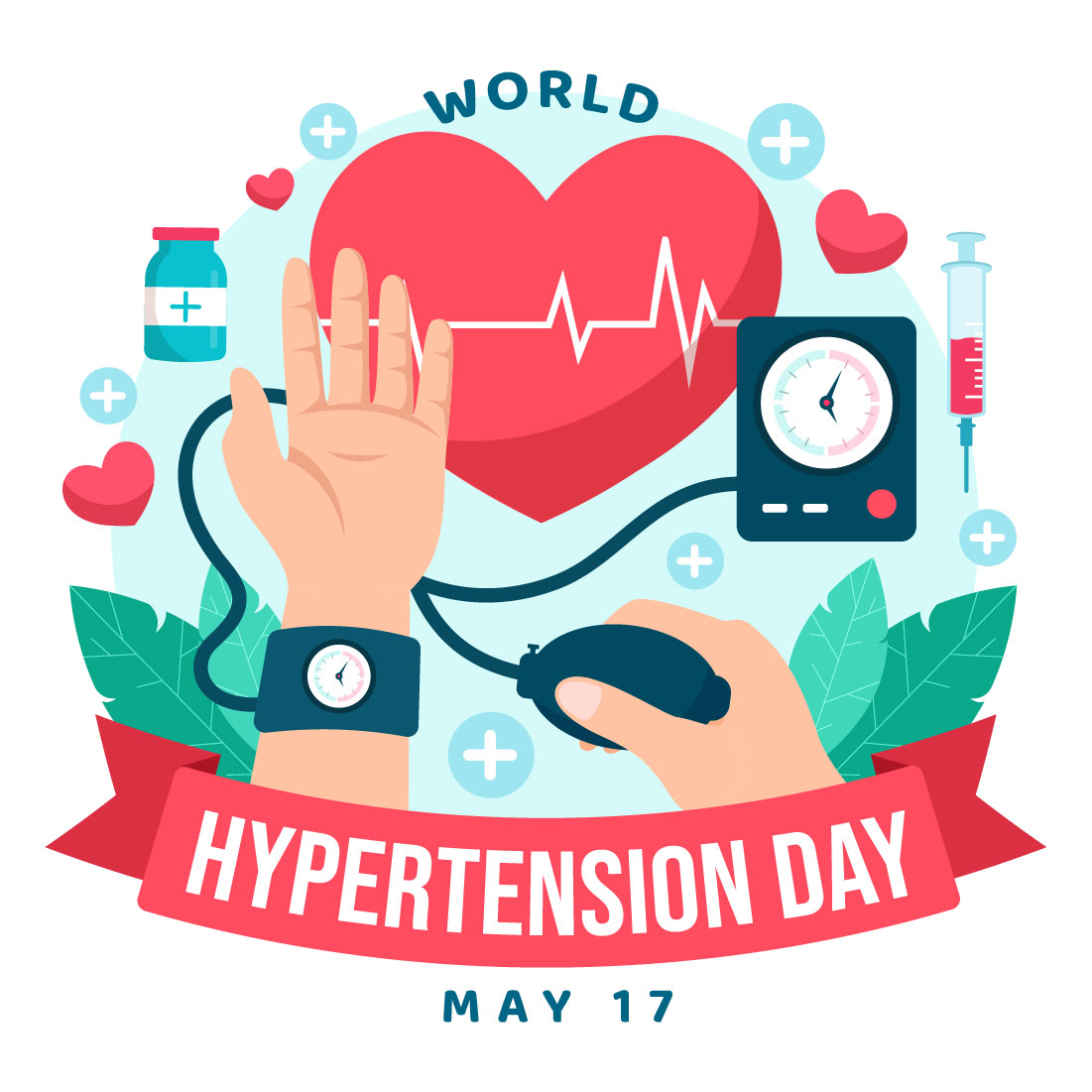 12 World Hypertension Day Illustration preview image.