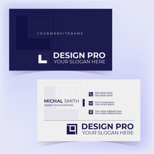 software business card template cover image.