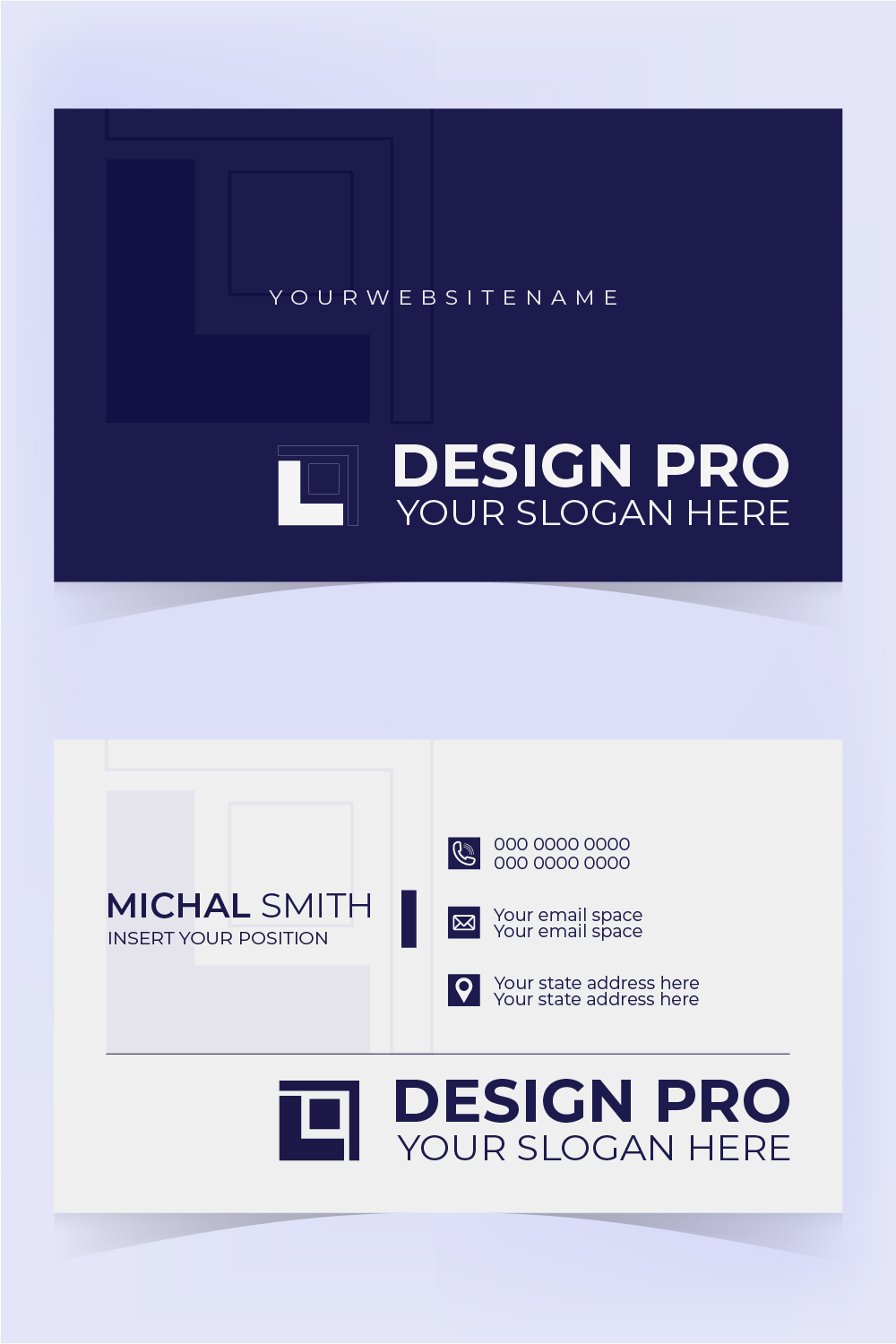 software business card template pinterest preview image.