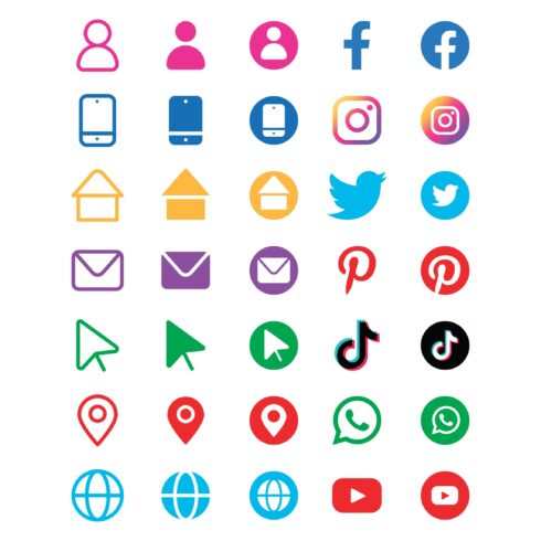 Vector Icons, All social media icons cover image.