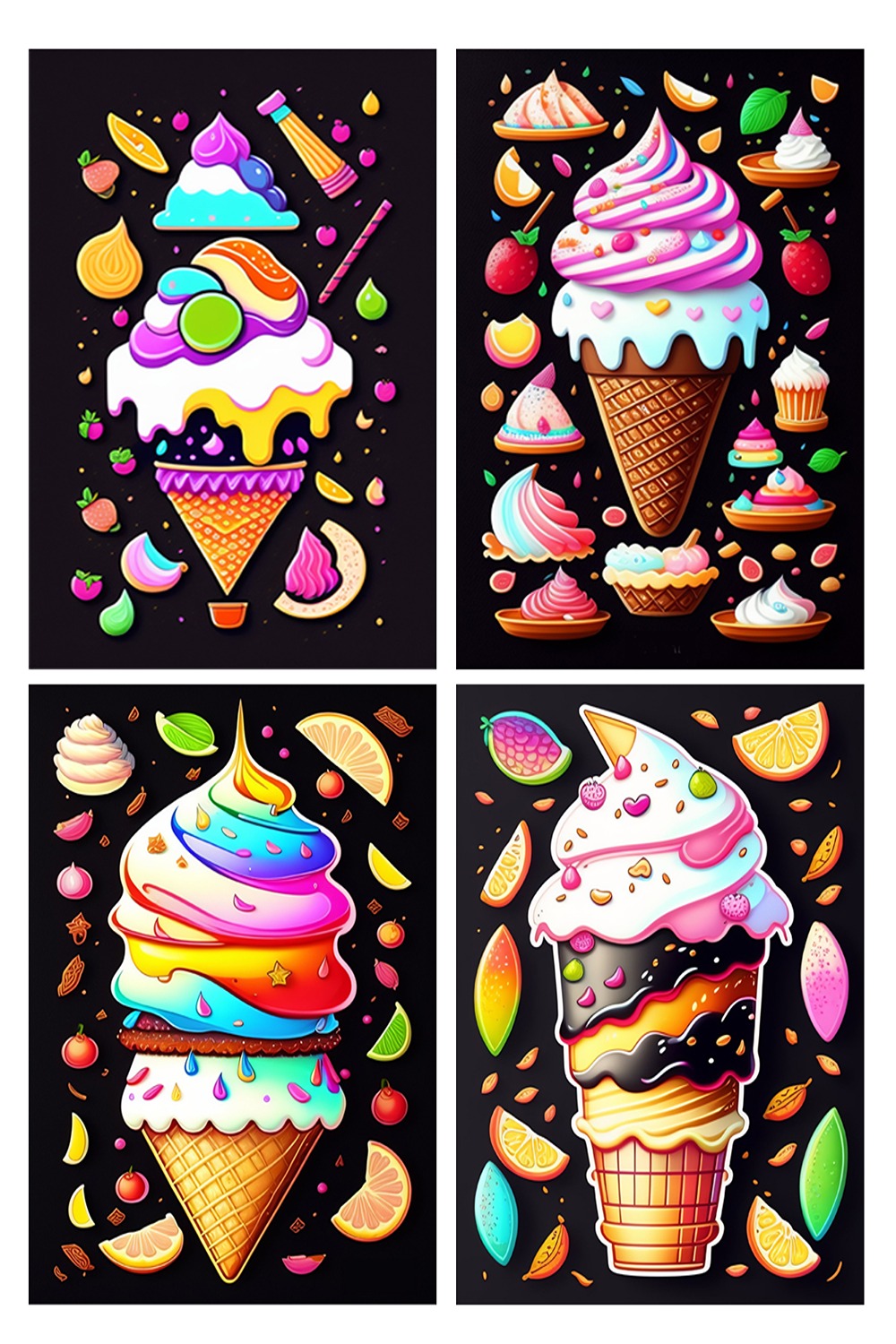 Ice Cream Images Total = 04 pinterest preview image.