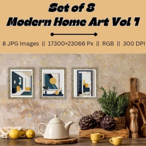 Model home wall art Vol 1 for Home decor (Set of 8 image) cover image.