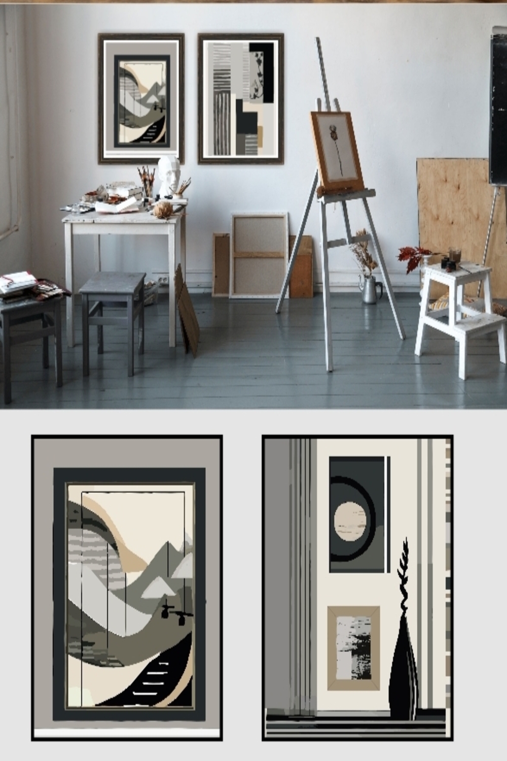 Modern Home Art Vol 2 for Home decor (Set of 8 image) pinterest preview image.