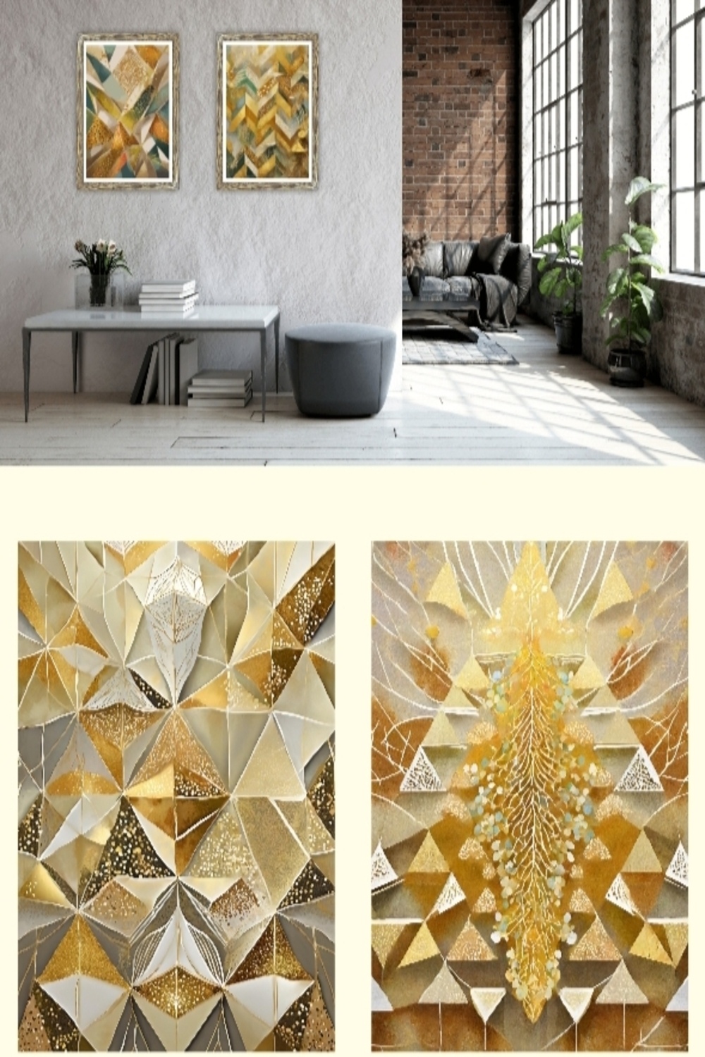 Prism Elegance: Illuminate Your Space with Exquisite Wall Art pinterest preview image.