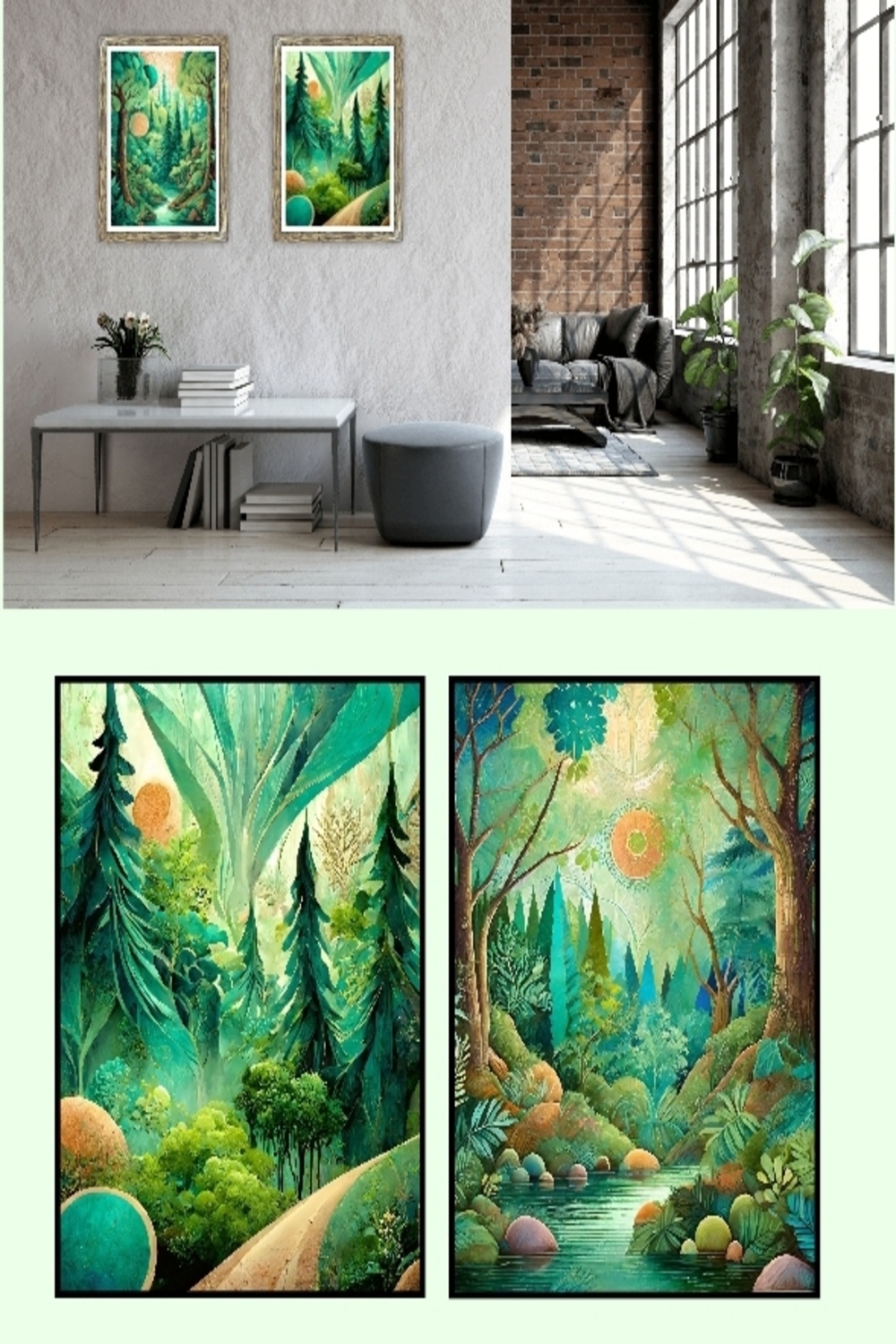 Nature's Tapestry: Enchanting Wall Art Celebrating Earth's Beauty pinterest preview image.