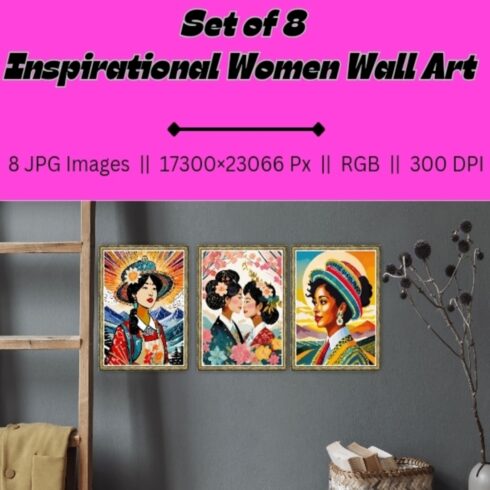 Empowerment in Art: Inspirational Women Wall Art Collection (8 image) cover image.