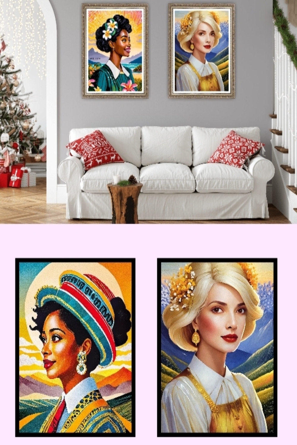 Empowerment in Art: Inspirational Women Wall Art Collection (8 image) pinterest preview image.