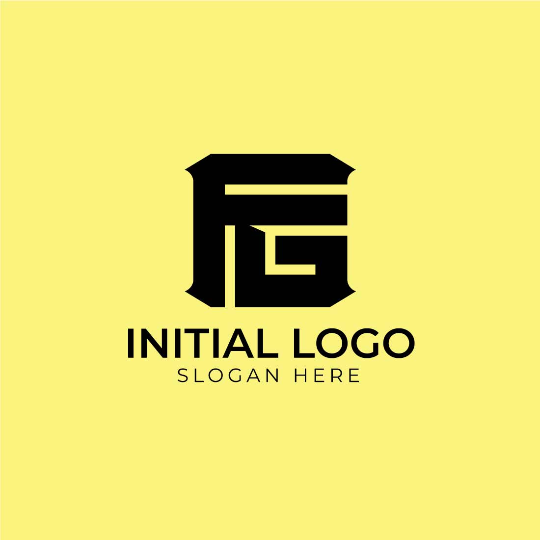 Professional Initial FG logo and GF logo design preview image.