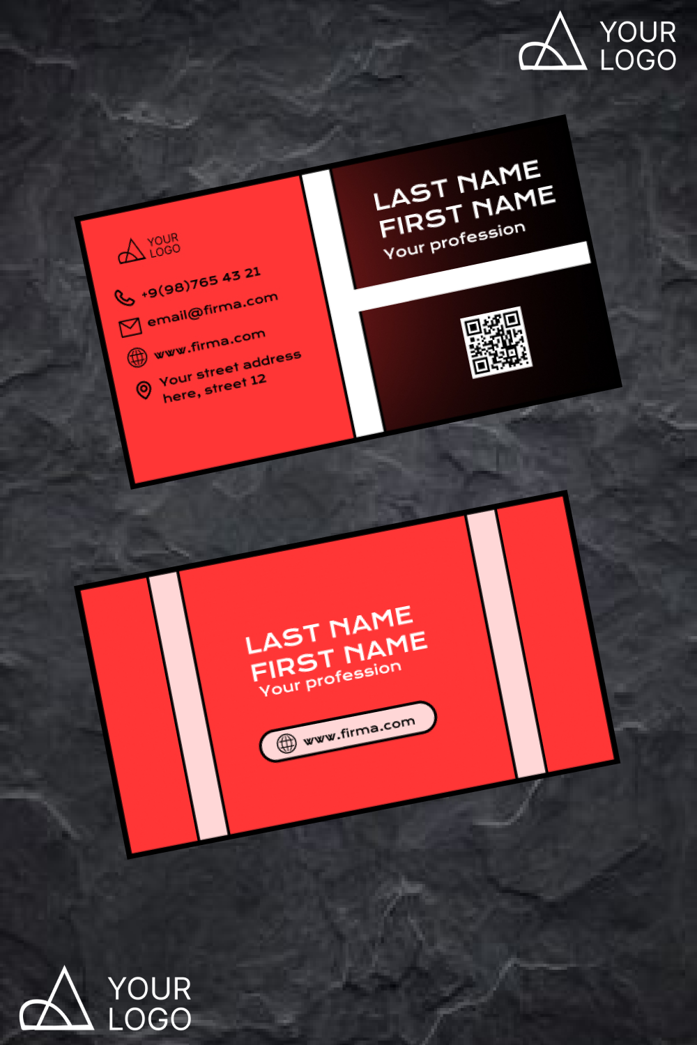 BUSINESS CARD pinterest preview image.