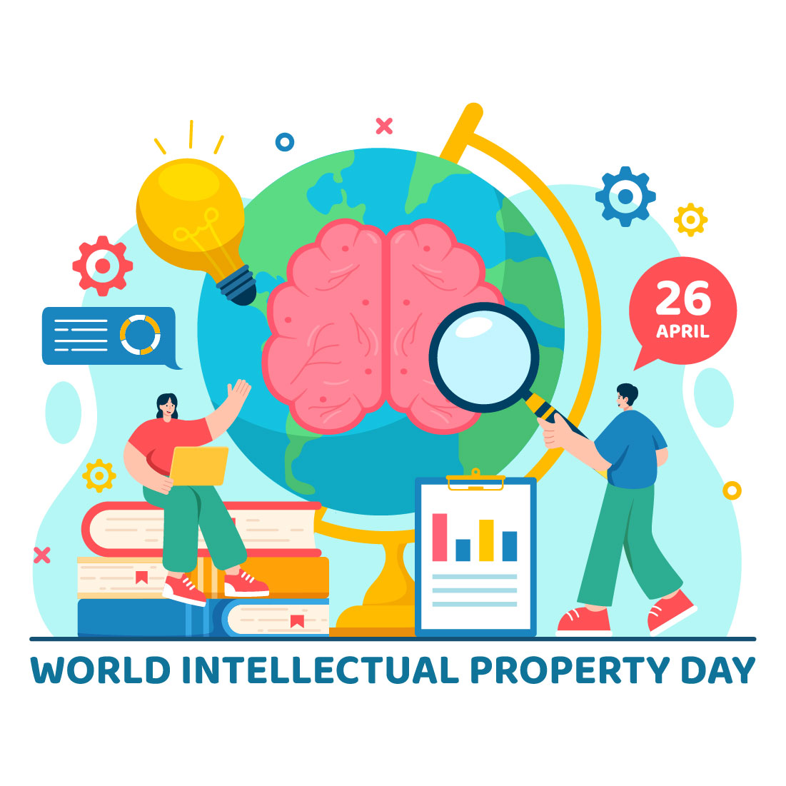 12 World Intellectual Property Day Illustration preview image.