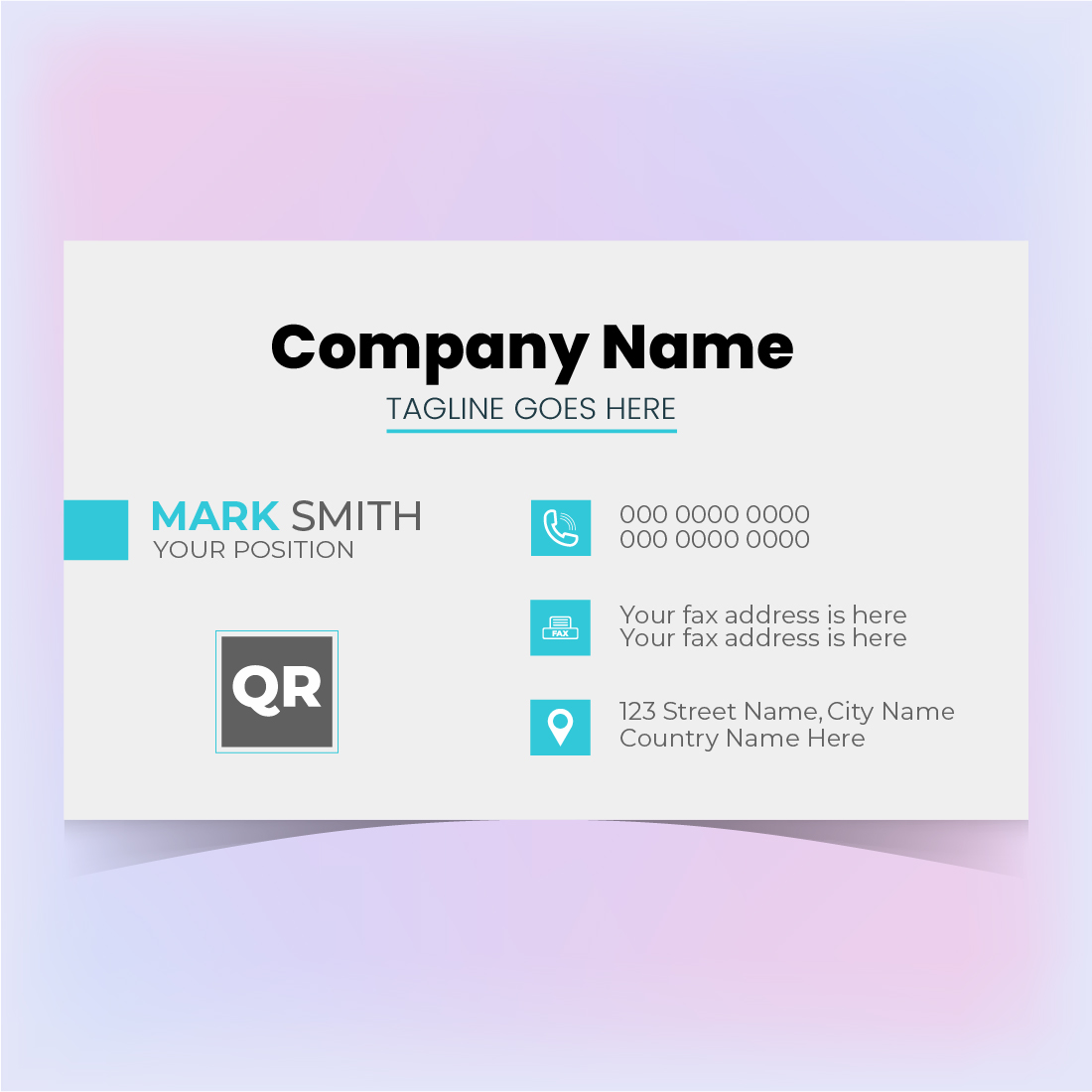 appointment business card template preview image.