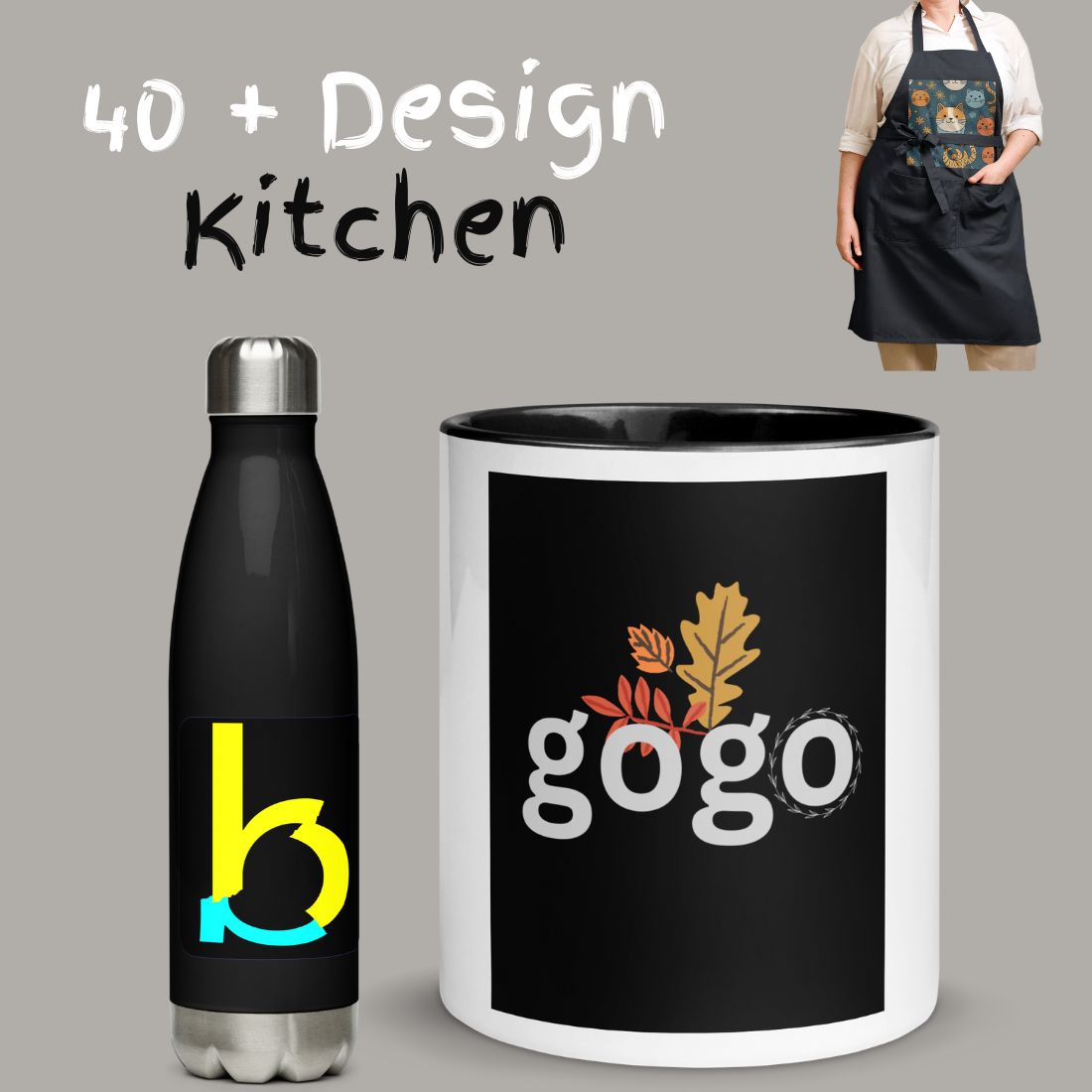 Kitchen Tool Design Mug, Bottle, Aprons and many more Buy now 40 design Bundle for your project preview image.