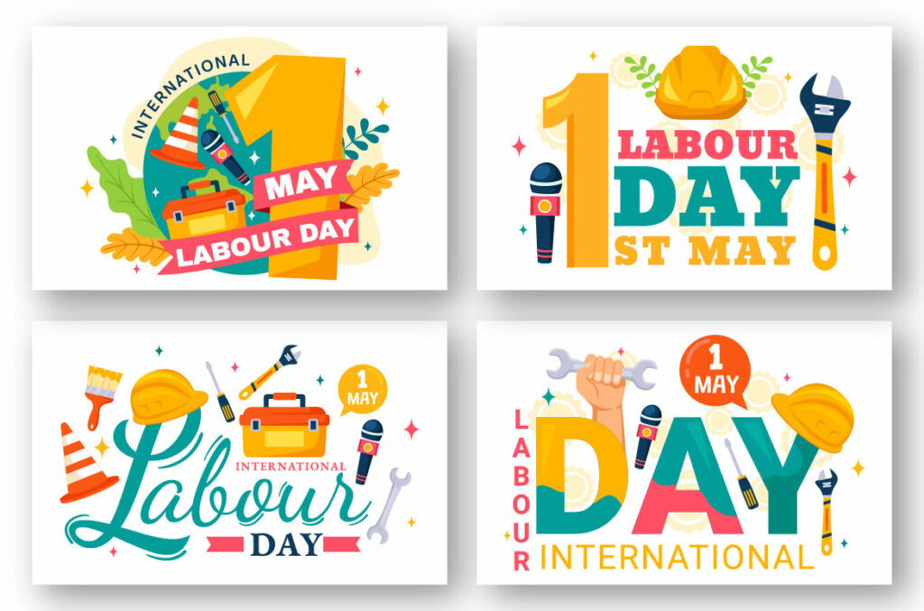 12 International Labor Day Illustration - MasterBundles